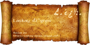 Laskay Ágnes névjegykártya