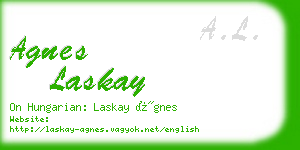 agnes laskay business card